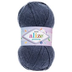 Пряжа для вязания Ализе Sekerim Bebe (100% акрил) 5х100г/350м цв.353 джинс Alize