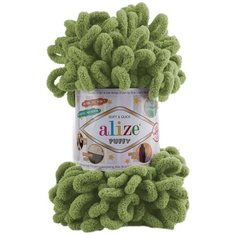 Пряжа для вязания Ализе Puffy (100% микрополиэстер) 5х100г/9.5м цв.485 зеленый Alize