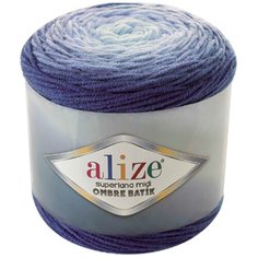 Пряжа для вязания Ализе Superlana Midi Ombre Batik (25% шерсть, 75% акрил) 2х300г/510м цв.7291 Alize