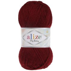 Пряжа для вязания Ализе My Baby (100% акрил) 5х50г/150м цв.057 бордовый Alize