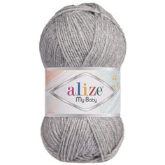 Пряжа для вязания Ализе My Baby (100% акрил) 5х50г/150м цв.021 серый меланж Alize