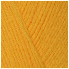 Пряжа для вязания ПЕХ Детский каприз трикотажный (50% мериносовая шерсть, 50% фибра) 5х50г/400м цв.075 желтая роза Пехорка