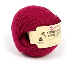Пряжа для вязания ПЕХ Детский каприз трикотажный (50% мериносовая шерсть, 50% фибра) 5х50г/400м цв.040 цикламен Пехорка