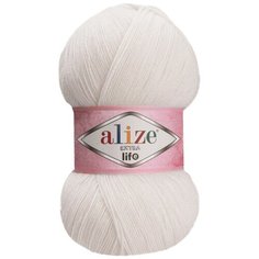 Пряжа для вязания Ализе Extra Life (100% акрил) 5х100г/480м цв.928 жемчужный Alize