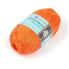 Пряжа для вязания ПЕХ Виртуозная (100% мерсеризованный хлопок) 5х100г/333м цв.396 настурция Пехорка