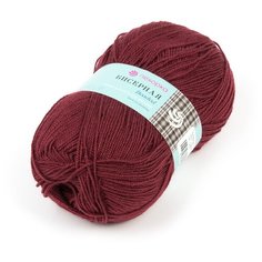 Пряжа для вязания ПЕХ Бисерная (100% акрил) 5х100г/450м цв.323 т.бордо Пехорка