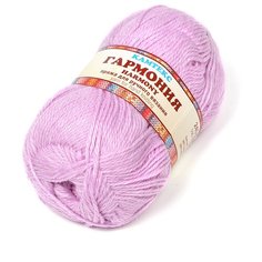 Пряжа для вязания КАМТ Гармония (50% импортная п/т шерсть, 50% акрил) 5х100г/245м цв.180 св.сирень Камтекс