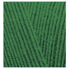 Пряжа для вязания Ализе LanaGold Fine (49% шерсть, 51% акрил) 5х100г/390м цв.118 т.зеленый Alize