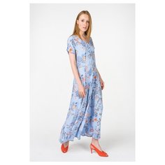 Платье b.young 20805648 женское Цвет Голубой BLUE FLOWER COMBI 280033 Цветы р-р 44 36
