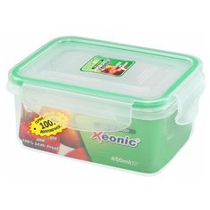 Xeonic Контейнер для пищевых продуктов 810095, 9.5x13 см, прозрачный/зеленый