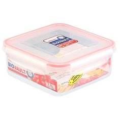 Xeonic Контейнер для пищевых продуктов 810057, 16.7x16.7 см, прозрачный/красный