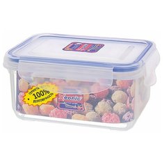 Xeonic Контейнер для пищевых продуктов 810012, 9.5x13 см, прозрачный/синий