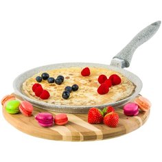 Сковорода блинная 26 см Elan Gallery Гармония вкуса Серый агат несъёмная ручка