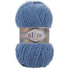 Пряжа для вязания Ализе Softy Plus (100% микрополиэстер) 5х100г/120м цв.374 джинс Alize