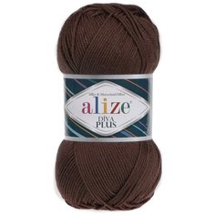 Пряжа для вязания Ализе Diva Plus (100% микрофибра акрил) 5х100г/220м цв.026 коричневый Alize