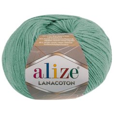 Пряжа для вязания Ализе Lana Coton (26% шерсть, 26% хлопок, 48% акрил) 10х50г/160м цв.015 водяная зелень Alize