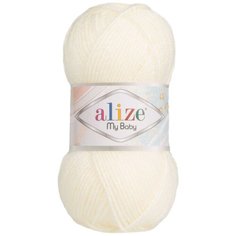Пряжа для вязания Ализе My Baby (100% акрил) 5х50г/150м цв.062 молочный Alize
