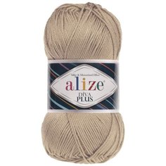 Пряжа для вязания Ализе Diva Plus (100% микрофибра акрил) 5х100г/220м цв.314 кофейная пенка Alize