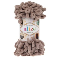 Пряжа для вязания Ализе Puffy (100% микрополиэстер) 5х100г/9.5м цв.530 бежевый Alize