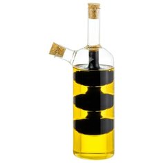 Бутылка для масла и уксуса 2в1 350+60 мл 13,6х10х10,5 см Elan Gallery Crystal glass с пробками, стекло