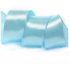 Лента атласная 1 (25мм) цв.3105 голубой IDEAL уп.27,4 м