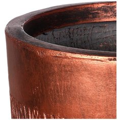 Кашпо Лотус Высокое Круглое, файберстоун, бронза, D30 H58 cm Idealist