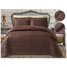 Комплект с покрывалом Cleo Vermont 220x240 см, коричневый