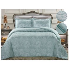 Комплект с покрывалом Cleo Vermont 220x240 см, голубой