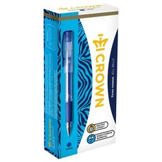CROWN Набор гелевых ручек Jell-Belle, 0.5 мм, 12 шт, синий цвет чернил
