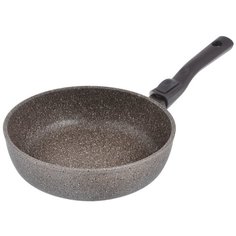 Сотейник TimA TVS art granit AT-2024, 24 см, съемная ручка, коричневый