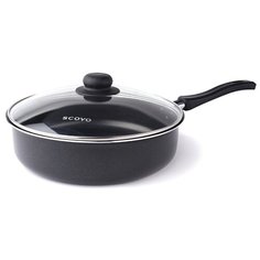 Сотейник Scovo Promo PA-020, 24 см, с крышкой, чёрный