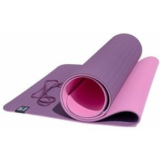 Коврик Original FitTools FT-YGM6-2TPE, 183х61.5х0.6 см бордовый/розовый