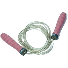 Скакалка с подшипником Original FitTools FT-JR-TRP розовый/серый 310 см