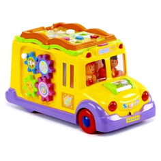 Развивающая игрушка PLAY SMART Весёлый автобус с животными на батарейках, голоса животных, книжка с эффектами, интерактивная