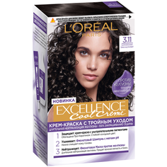 LOreal Paris Excellence Cool Creme стойкая крем-краска для волос, 3.11 ультрапепельный темно-каштановый