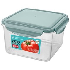 Phibo Контейнер Smart Lock 1.6 л, 16x16 см, прозрачный/светло-голубой