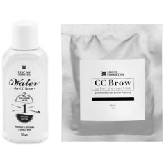 CC Brow Набор Хна для бровей в саше, 5 гр. + вода для разведения хны, 50 мл black