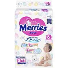 Merries подгузники M (6-11 кг), 64 шт.