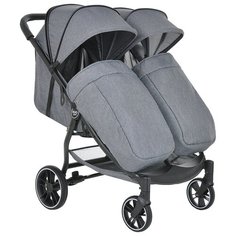 Коляска для двойни Pituso Duocity колеса PU Dark Grey/Темно-серый