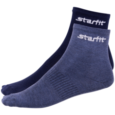 Носки средние Starfit SW-206, темно-синий/синий меланж, 2 пары (43-46)