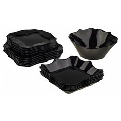 Столовый сервиз AUTHENTIC BLACK 19 предметов 6 персон Luminarc