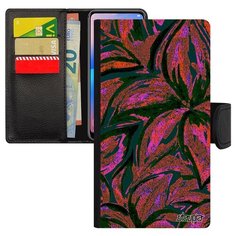 Чехол книжка на смартфон Xiaomi Redmi note 6 Pro французский дизайн Цветочный узор Флора Фон Utaupia