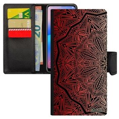 Чехол-книжка на смартфон Samsung Galaxy S8 оригинальный дизайн Мандала Радуга Цветок Utaupia