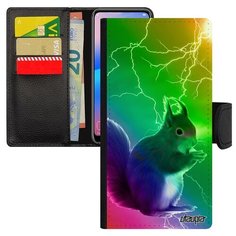 Чехол-книжка на смартфон Samsung Galaxy A40 уникальный дизайн Белка Беличьи Грызун Utaupia