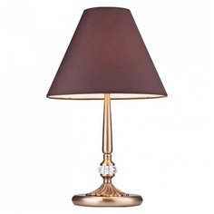 Настольная лампа декоративная Maytoni, 1х60W, бронза, размеры (мм)-310x500, плафон - коричневый