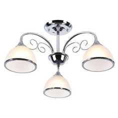 Люстра на штанге Escada, 3х60W, хром, размеры (мм)-590x280, плафон - белый