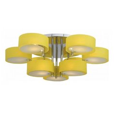 Потолочная люстра EVOLUCE, 9х60W, хром, размеры (мм)-1000x300, плафон - желтый, неокрашенный