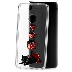 Чехол на Honor 9 Lite Kruche Print Котенок в чашке КruЧЕ