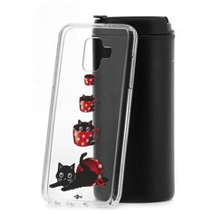 Чехол на Samsung Galaxy A6 (2018) A600f Kruche Print Котенок в чашке КruЧЕ