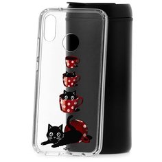 Чехол на Huawei P20 Lite Kruche Print Котенок в чашке КruЧЕ